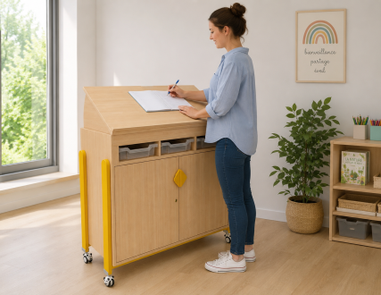 Meuble pour enseignant plateau inclinable k'briol 
